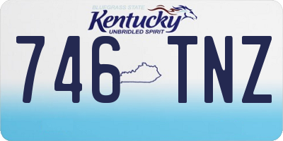 KY license plate 746TNZ