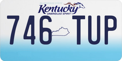 KY license plate 746TUP