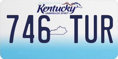KY license plate 746TUR