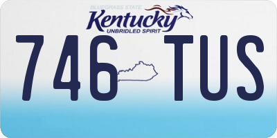 KY license plate 746TUS