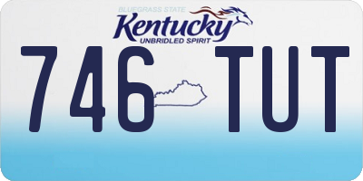 KY license plate 746TUT