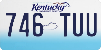 KY license plate 746TUU