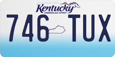 KY license plate 746TUX