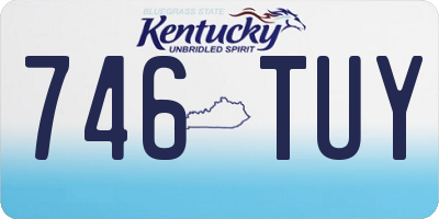 KY license plate 746TUY