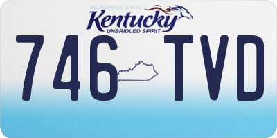 KY license plate 746TVD