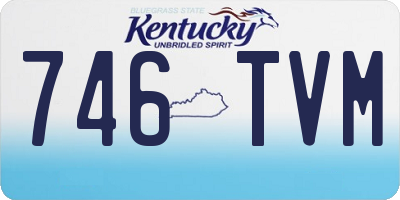 KY license plate 746TVM