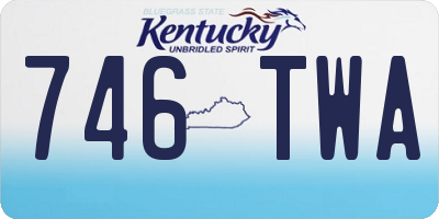 KY license plate 746TWA