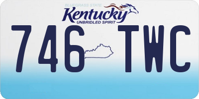 KY license plate 746TWC