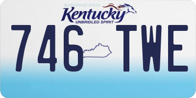 KY license plate 746TWE