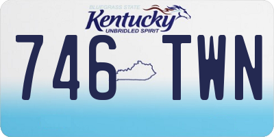 KY license plate 746TWN