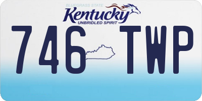 KY license plate 746TWP