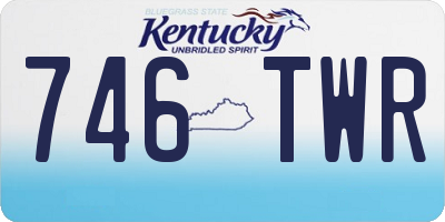 KY license plate 746TWR