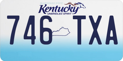 KY license plate 746TXA