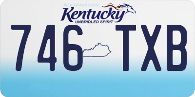 KY license plate 746TXB