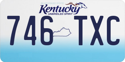 KY license plate 746TXC