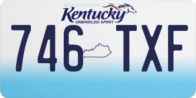 KY license plate 746TXF