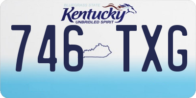 KY license plate 746TXG