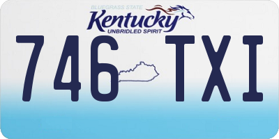KY license plate 746TXI