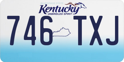 KY license plate 746TXJ