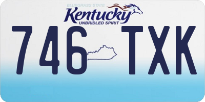 KY license plate 746TXK