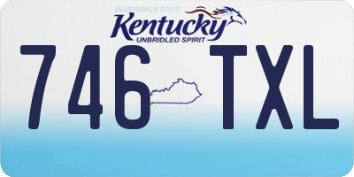 KY license plate 746TXL