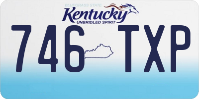 KY license plate 746TXP