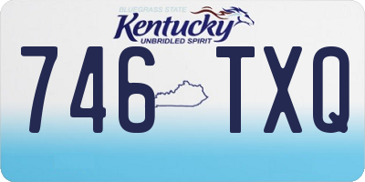 KY license plate 746TXQ