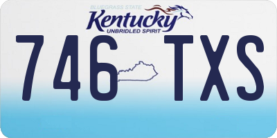 KY license plate 746TXS