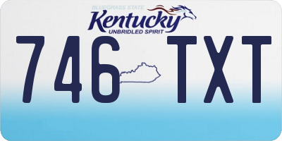 KY license plate 746TXT