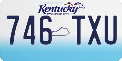 KY license plate 746TXU