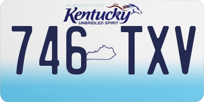 KY license plate 746TXV