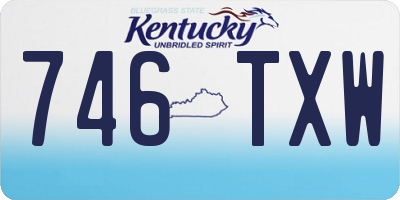 KY license plate 746TXW