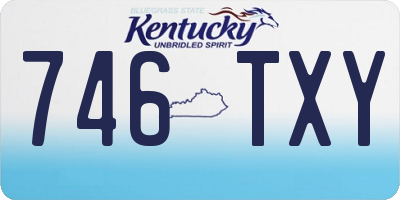 KY license plate 746TXY