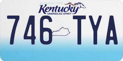 KY license plate 746TYA