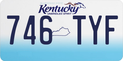 KY license plate 746TYF
