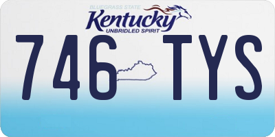 KY license plate 746TYS