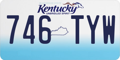 KY license plate 746TYW