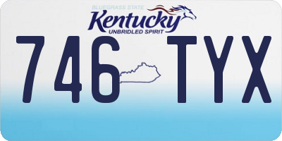 KY license plate 746TYX