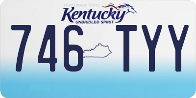 KY license plate 746TYY