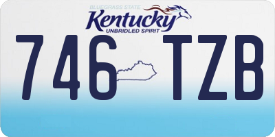 KY license plate 746TZB