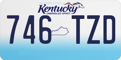 KY license plate 746TZD