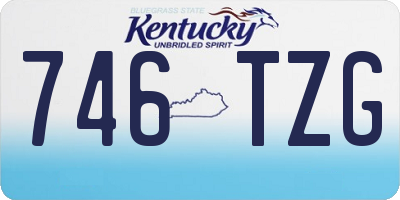 KY license plate 746TZG