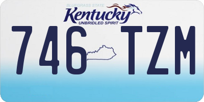 KY license plate 746TZM