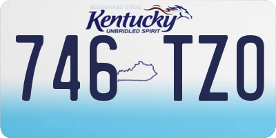 KY license plate 746TZO