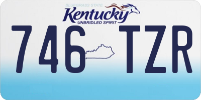 KY license plate 746TZR