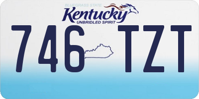 KY license plate 746TZT