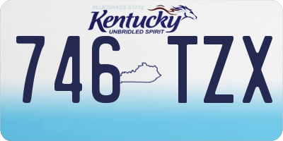 KY license plate 746TZX