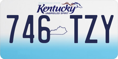 KY license plate 746TZY