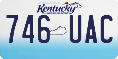 KY license plate 746UAC