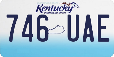 KY license plate 746UAE